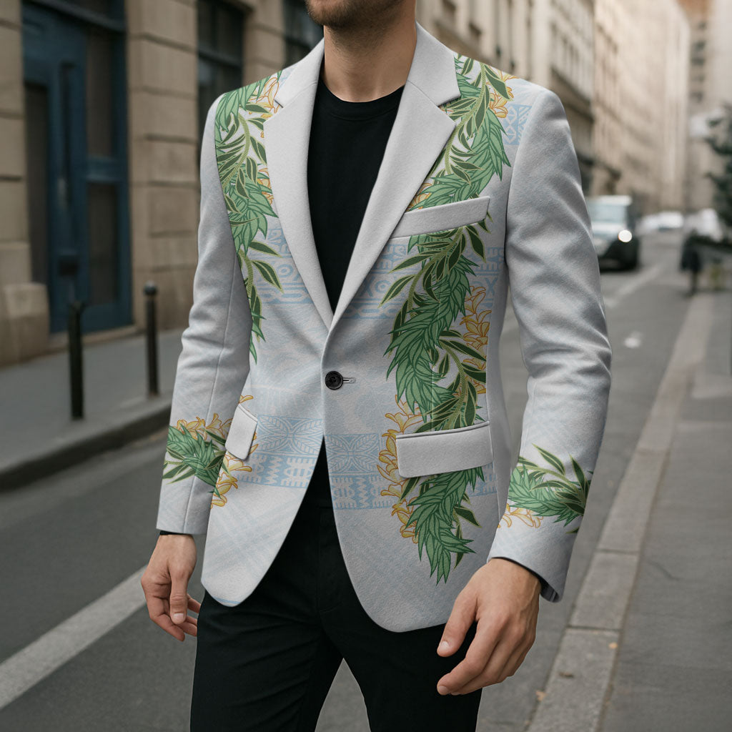 Hawai'i Paniolo Maile Twisted Lei Blazer Winter White