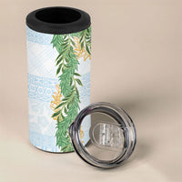Hawai'i Paniolo Maile Twisted Lei 4 in 1 Can Cooler Tumbler Winter White