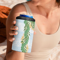 Hawai'i Paniolo Maile Twisted Lei 4 in 1 Can Cooler Tumbler Winter White