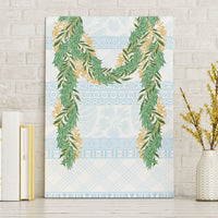 Hawai'i Paniolo Maile Twisted Lei Canvas Wall Art Winter White