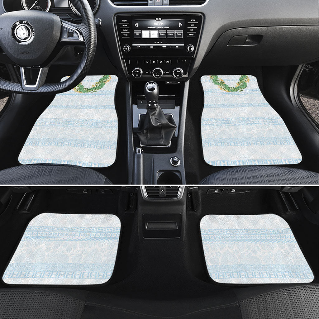 Hawai'i Paniolo Maile Twisted Lei Car Mats Winter White