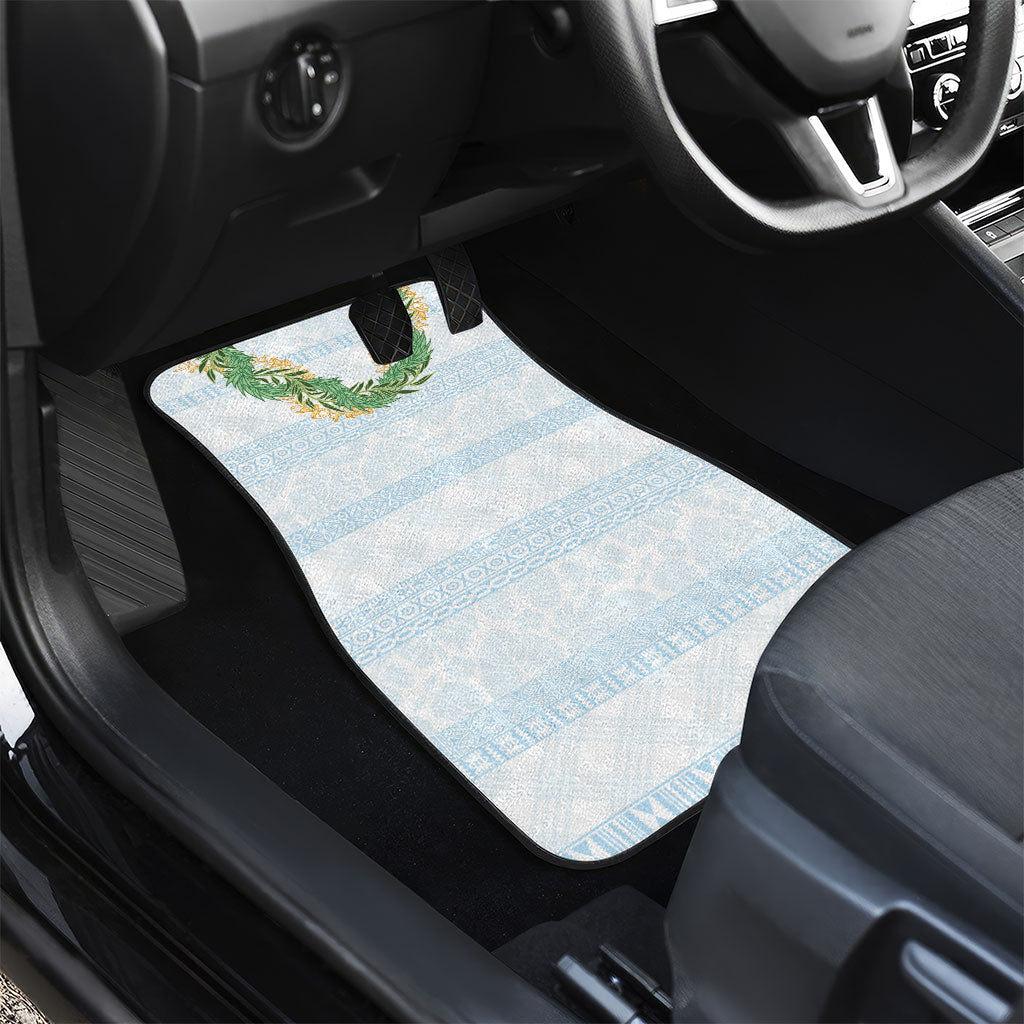 Hawai'i Paniolo Maile Twisted Lei Car Mats Winter White