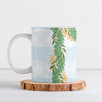 Hawai'i Paniolo Maile Twisted Lei Ceramic Mug Winter White