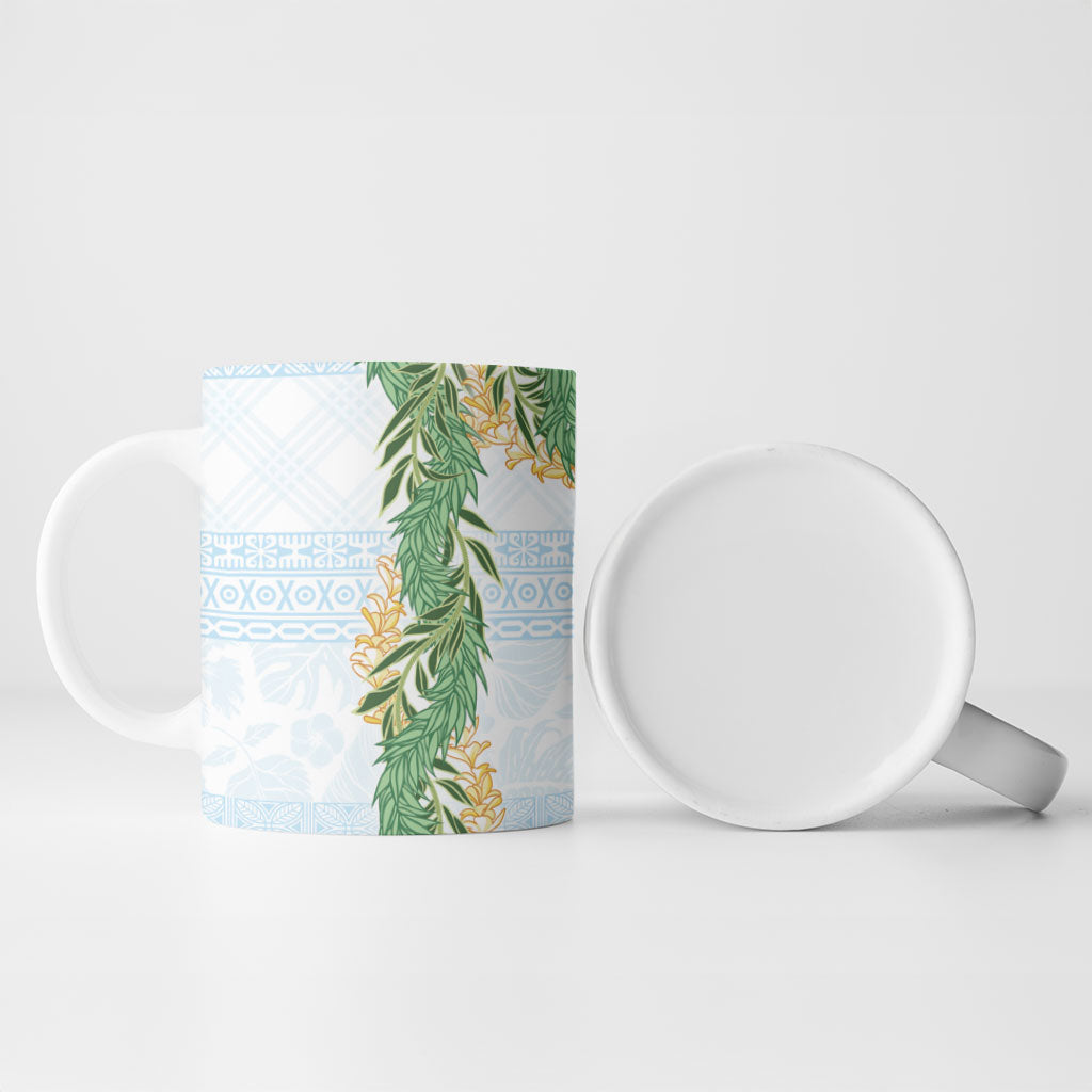 Hawai'i Paniolo Maile Twisted Lei Ceramic Mug Winter White