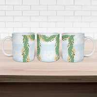 Hawai'i Paniolo Maile Twisted Lei Ceramic Mug Winter White