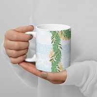 Hawai'i Paniolo Maile Twisted Lei Ceramic Mug Winter White