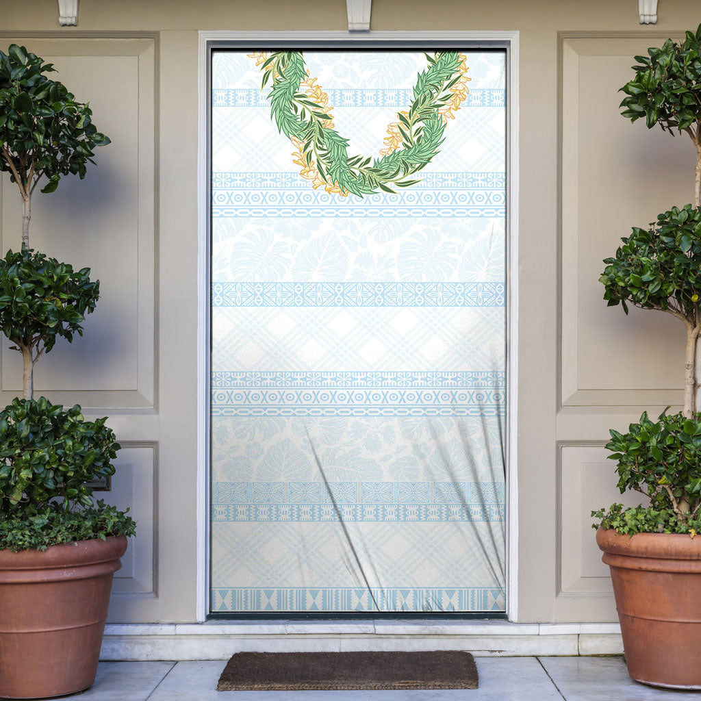 Hawai'i Paniolo Maile Twisted Lei Door Cover Winter White LT7 White - Polynesian Pride