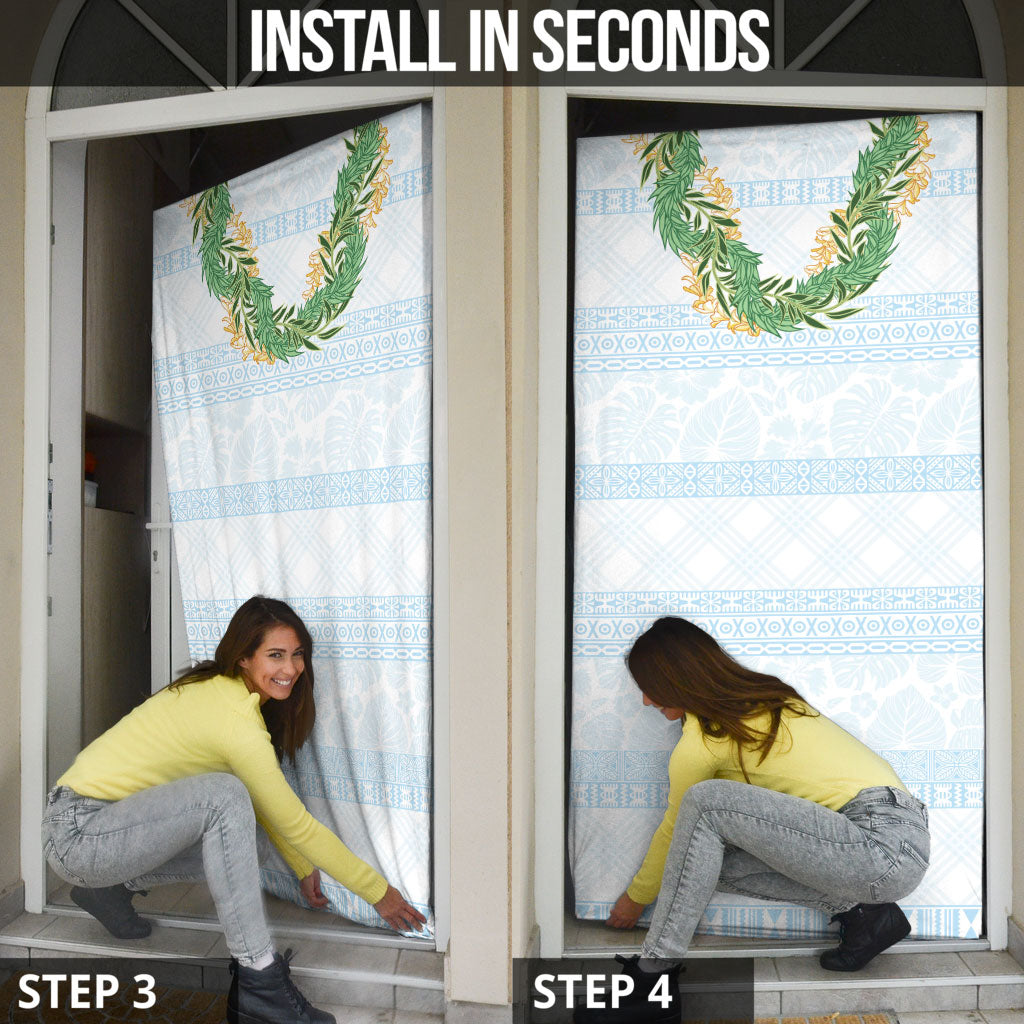Hawai'i Paniolo Maile Twisted Lei Door Cover Winter White