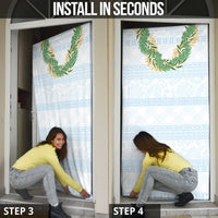 Hawai'i Paniolo Maile Twisted Lei Door Cover Winter White