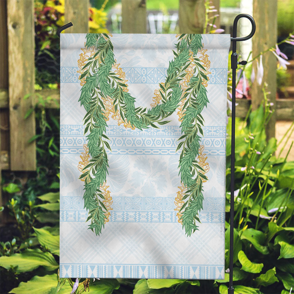 Hawai'i Paniolo Maile Twisted Lei Garden Flag Winter White