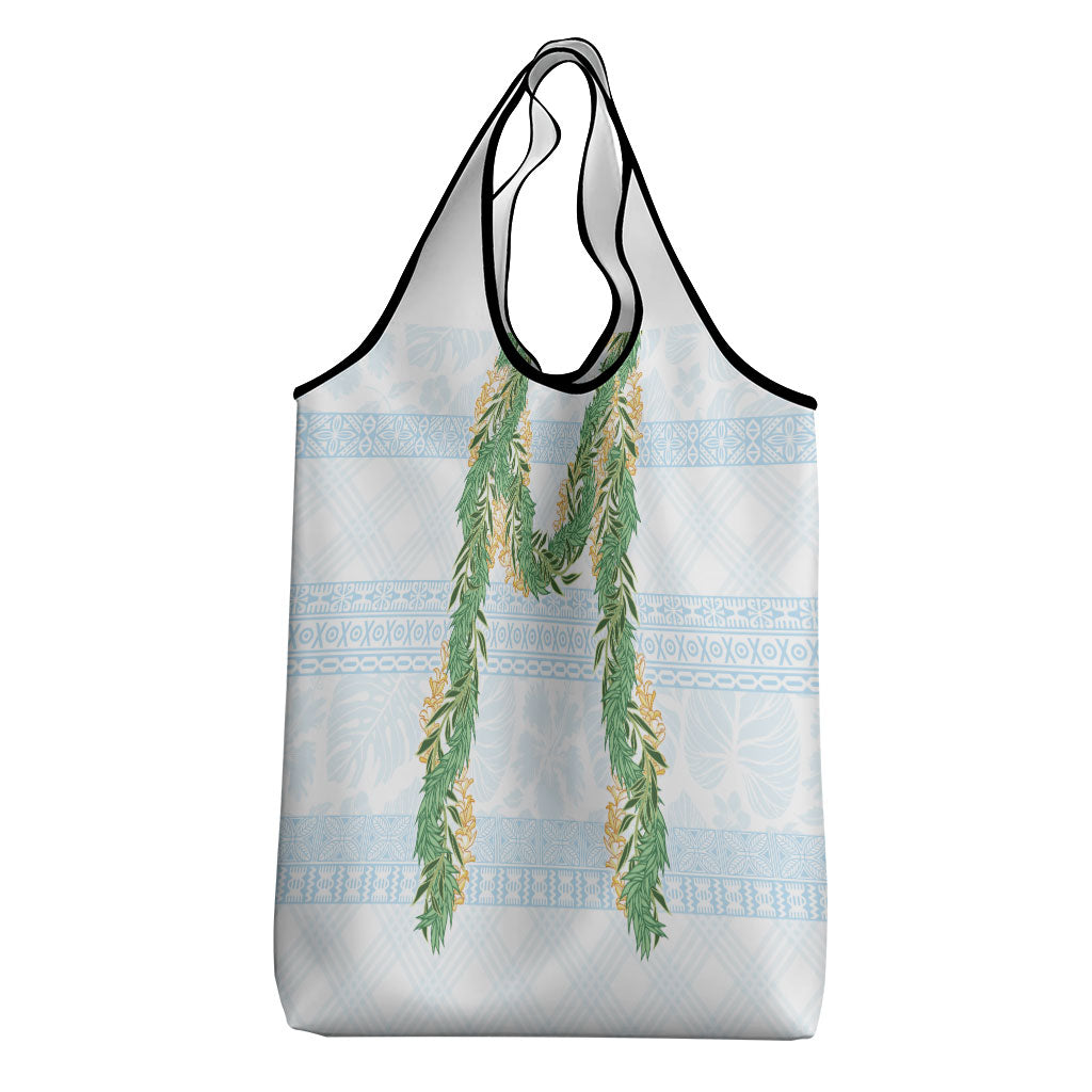 Hawai'i Paniolo Maile Twisted Lei Grocery Bag Winter White