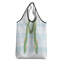 Hawai'i Paniolo Maile Twisted Lei Grocery Bag Winter White