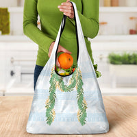 Hawai'i Paniolo Maile Twisted Lei Grocery Bag Winter White
