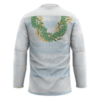Hawai'i Paniolo Maile Twisted Lei Hockey Jersey Winter White LT7 - Polynesian Pride