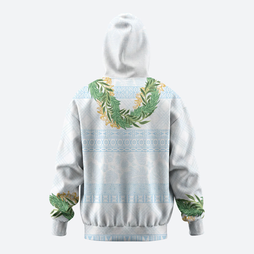 Hawai'i Paniolo Maile Twisted Lei Hoodie Winter White