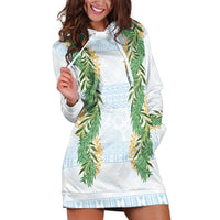 Hawai'i Paniolo Maile Twisted Lei Hoodie Dress Winter White