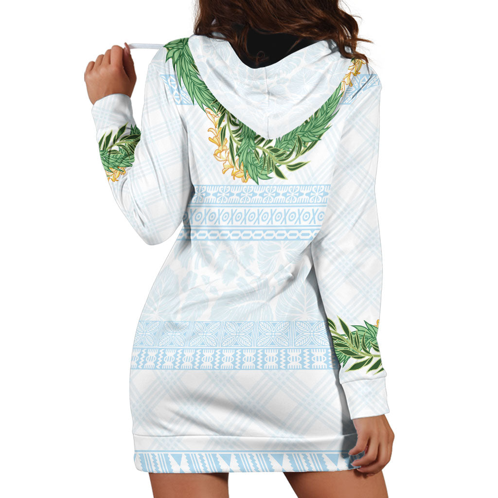 Hawai'i Paniolo Maile Twisted Lei Hoodie Dress Winter White