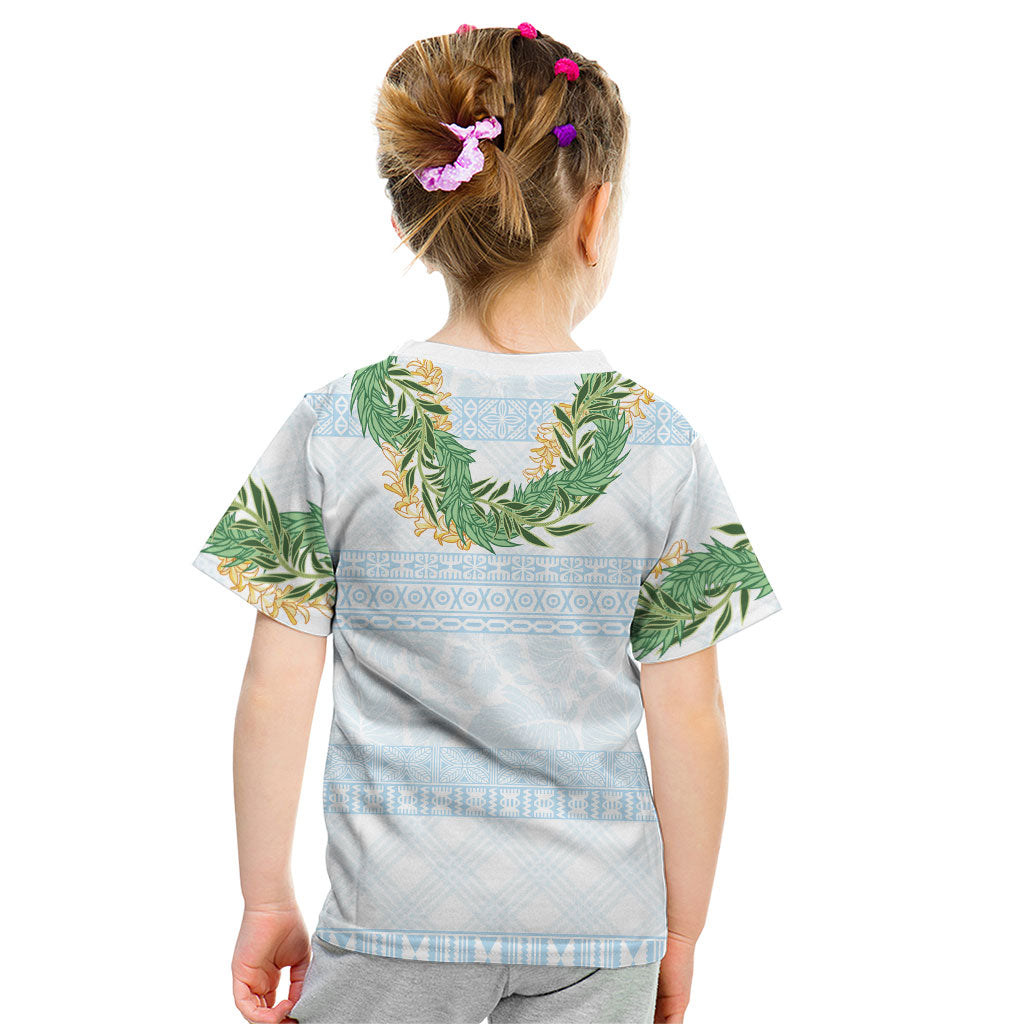 Hawai'i Paniolo Maile Twisted Lei Kid T Shirt Winter White