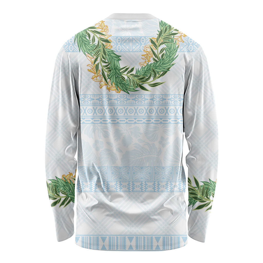 Hawai'i Paniolo Maile Twisted Lei Long Sleeve Shirt Winter White LT7 - Polynesian Pride