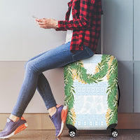 Hawai'i Paniolo Maile Twisted Lei Luggage Cover Winter White LT7 - Polynesian Pride