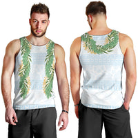 Hawai'i Paniolo Maile Twisted Lei Men Tank Top Winter White