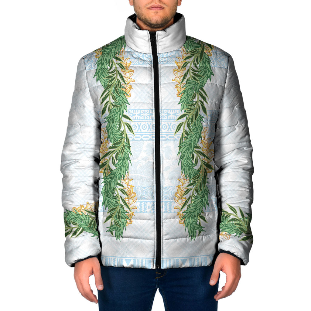 Hawai'i Paniolo Maile Twisted Lei Padded Jacket Winter White