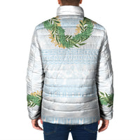 Hawai'i Paniolo Maile Twisted Lei Padded Jacket Winter White