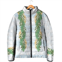Hawai'i Paniolo Maile Twisted Lei Padded Jacket Winter White