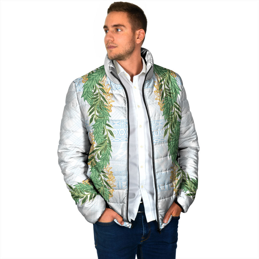 Hawai'i Paniolo Maile Twisted Lei Padded Jacket Winter White