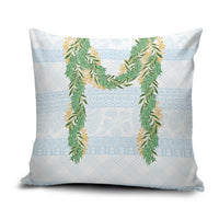 Hawai'i Paniolo Maile Twisted Lei Pillow Cover Winter White