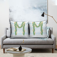 Hawai'i Paniolo Maile Twisted Lei Pillow Cover Winter White