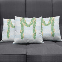 Hawai'i Paniolo Maile Twisted Lei Pillow Cover Winter White