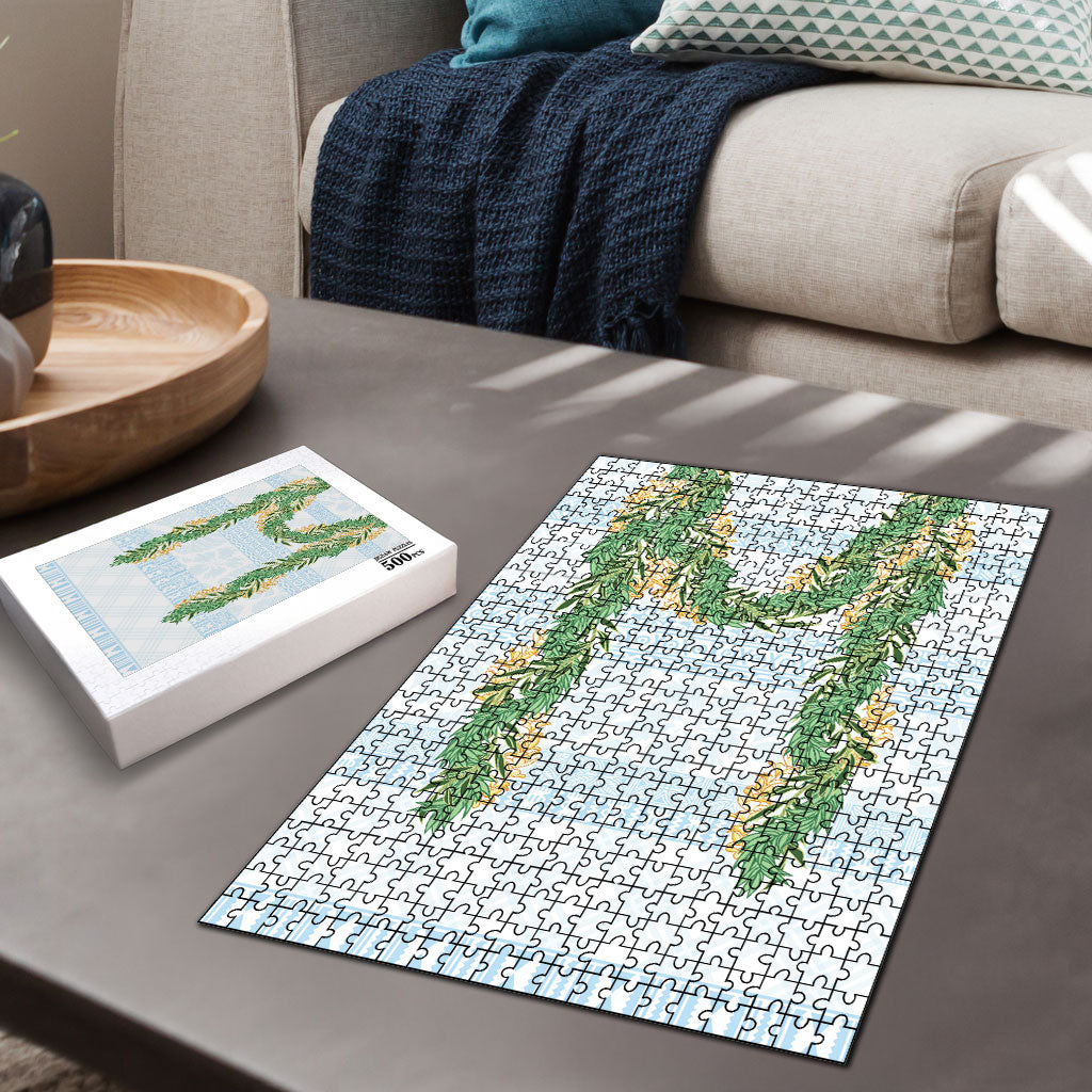 Hawai'i Paniolo Maile Twisted Lei Puzzle Winter White