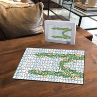 Hawai'i Paniolo Maile Twisted Lei Puzzle Winter White