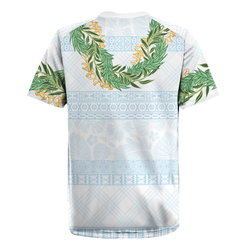 Hawai'i Paniolo Maile Twisted Lei Rugby Jersey Winter White