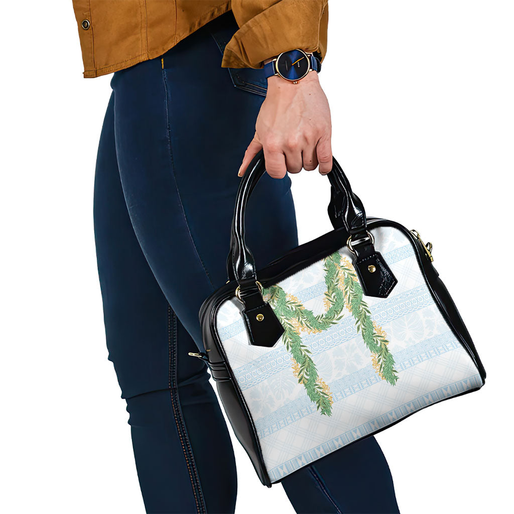 Hawai'i Paniolo Maile Twisted Lei Shoulder Handbag Winter White