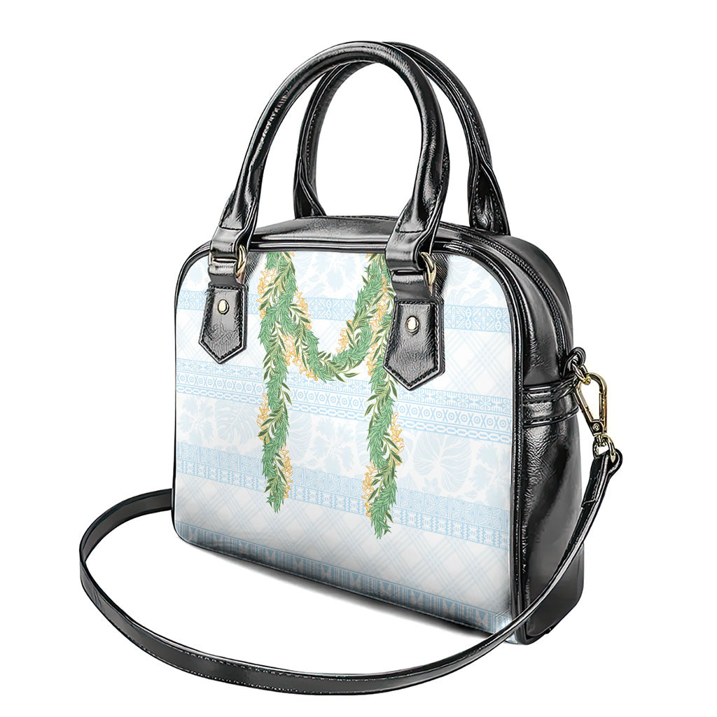 Hawai'i Paniolo Maile Twisted Lei Shoulder Handbag Winter White