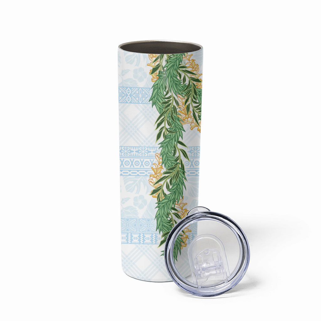 Hawai'i Paniolo Maile Twisted Lei Skinny Tumbler Winter White