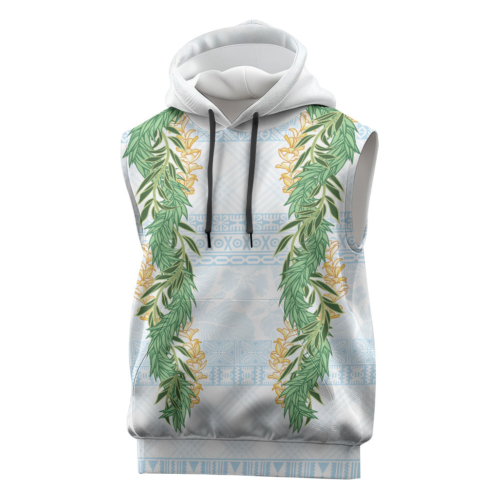 Hawai'i Paniolo Maile Twisted Lei Sleeveless Hoodie Winter White
