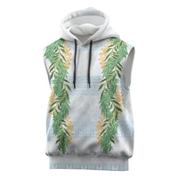 Hawai'i Paniolo Maile Twisted Lei Sleeveless Hoodie Winter White