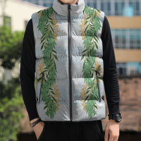 Hawai'i Paniolo Maile Twisted Lei Sleeveless Puffer Jacket Winter White