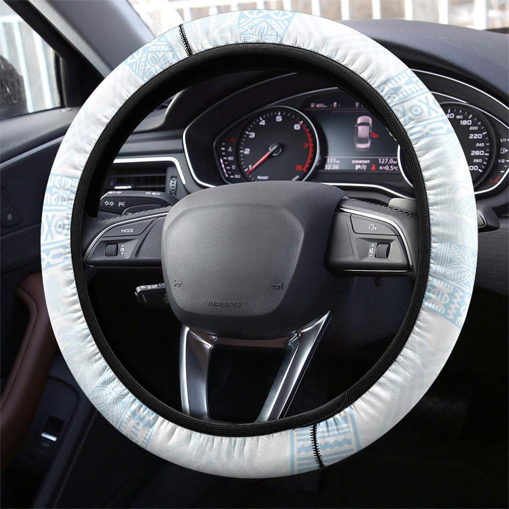 Hawai'i Paniolo Maile Twisted Lei Steering Wheel Cover Winter White