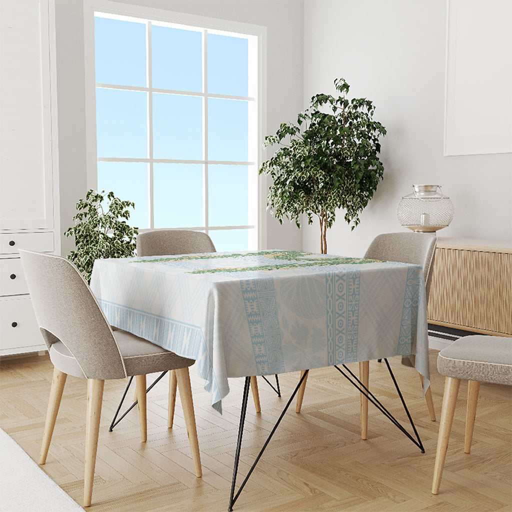 Hawai'i Paniolo Maile Twisted Lei Tablecloth Winter White