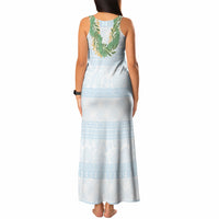 Hawai'i Paniolo Maile Twisted Lei Tank Maxi Dress Winter White LT7 - Polynesian Pride