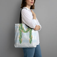 Hawai'i Paniolo Maile Twisted Lei Tote Bag Winter White