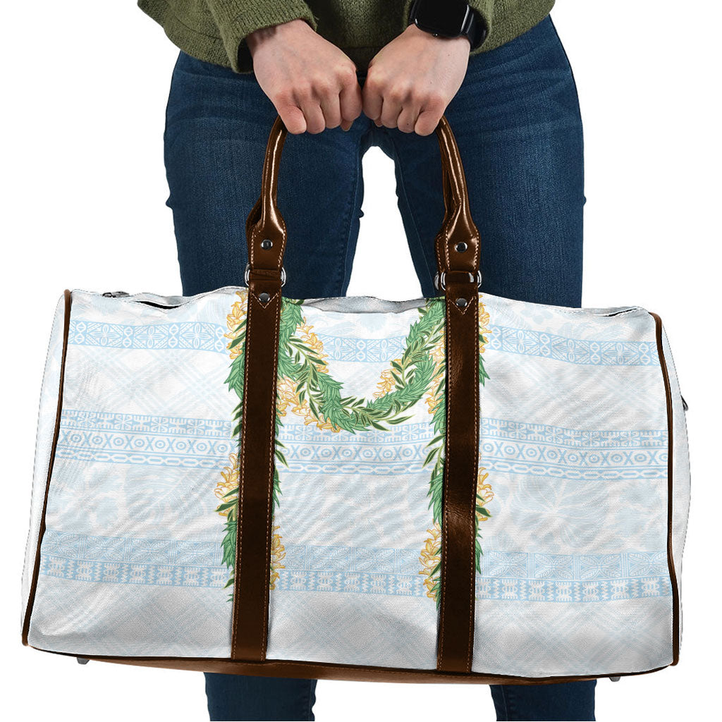 Hawai'i Paniolo Maile Twisted Lei Travel Bag Winter White LT7 White - Polynesian Pride