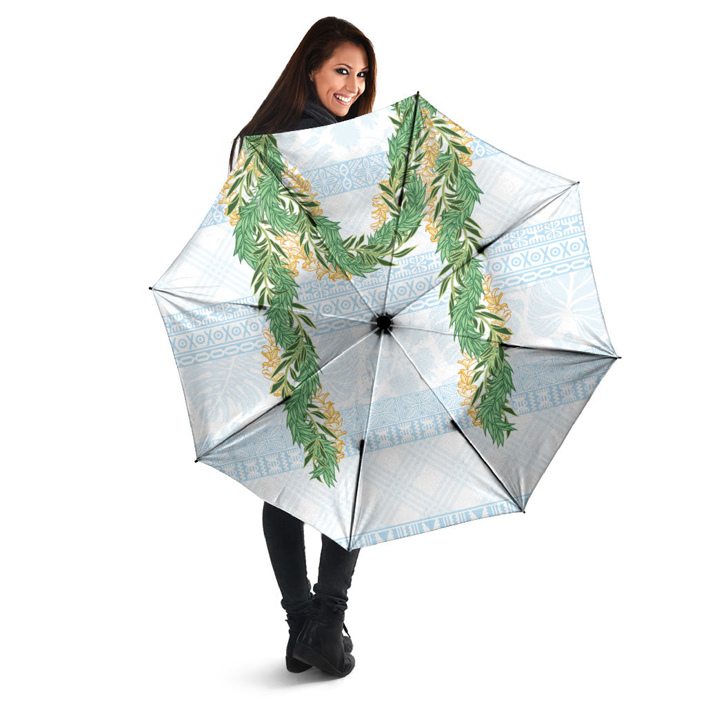 Hawai'i Paniolo Maile Twisted Lei Umbrella Winter White