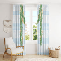 Hawai'i Paniolo Maile Twisted Lei Window Curtain Winter White