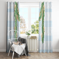 Hawai'i Paniolo Maile Twisted Lei Window Curtain Winter White