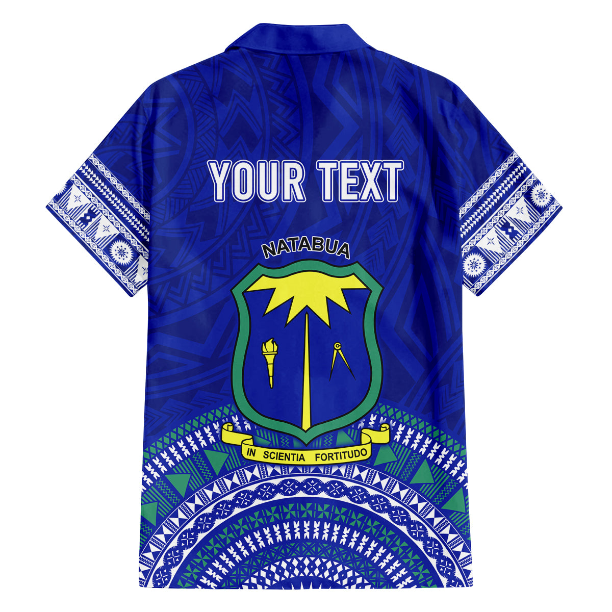 Personalised Fiji Natabua High School Family Matching Tank Maxi Dress and Hawaiian Shirt Kaviti Tapa Mix Colors Proud NHS LT7 - Polynesian Pride